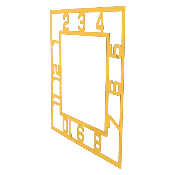 Luxshiny Modern Square Number Wall Clock Sticker with Easy Installation for Office Walls