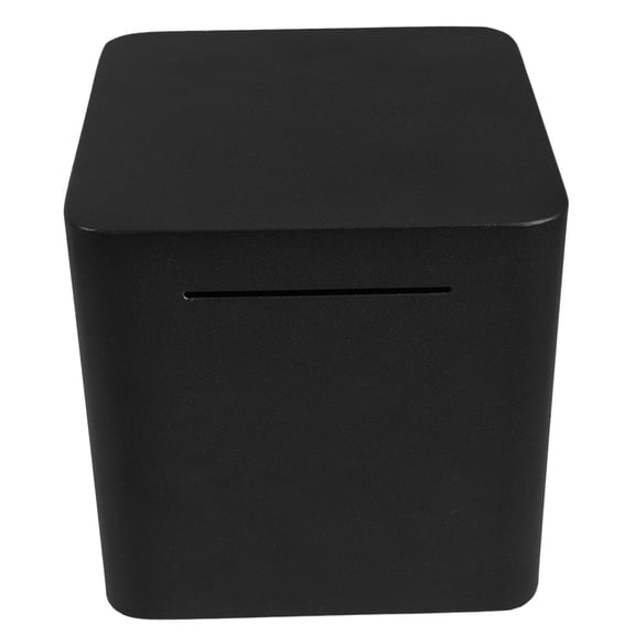 Luxshiny Compact Black Metal Money Bank Secure Design for Effective Cash Saving