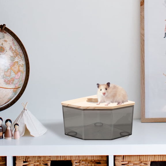 Luxshiny Multi Acrylic Hamster Sand Bath Box Multipurpose Pet Bathroom Litter Bath Shower with Smooth Edges