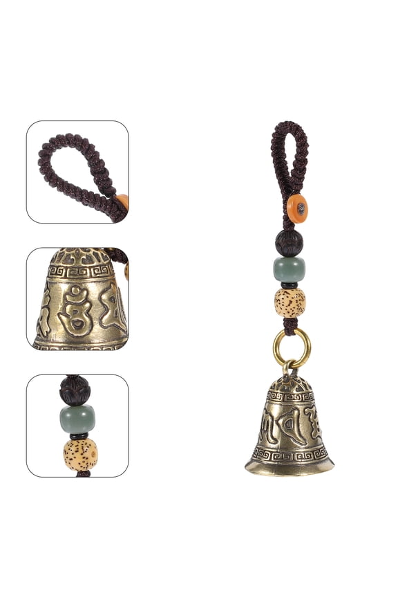 Multi-Color Brass Key Pendant with Rope Design for Crafts, Small Size Decorative Charm