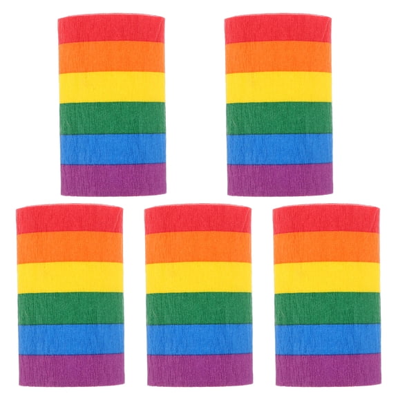 Luxshiny Multi Color Crepe Paper Streamers Rolls Flexible Material for Party Decor