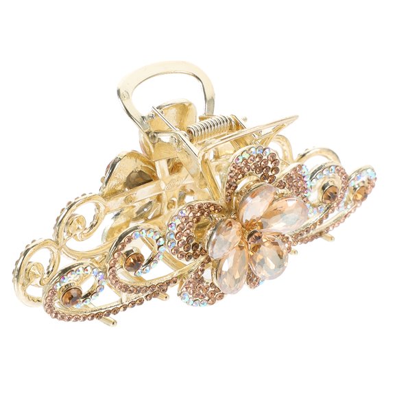 Luxshiny Multi Color Large Hair Clip with Double Sided Rhinestone Flower Alloy Material