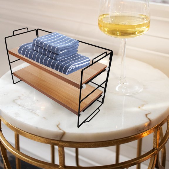 Luxshiny Multi Color Two Tier Makeup Organizer for Home Vanity with Large Capacity Cosmetic Storage