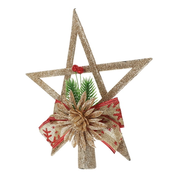 Luxshiny Multi Color Xmas Tree Star Decoration Five Pointed Star Adornment for Festive Layout