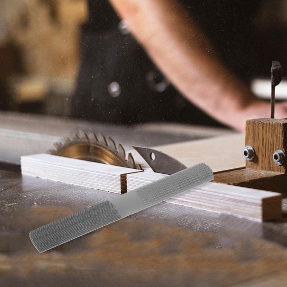 Luxshiny Multi Functional Flat Wood File Tool for Woodworking with Comfortable Grip and Dark Grey Finish