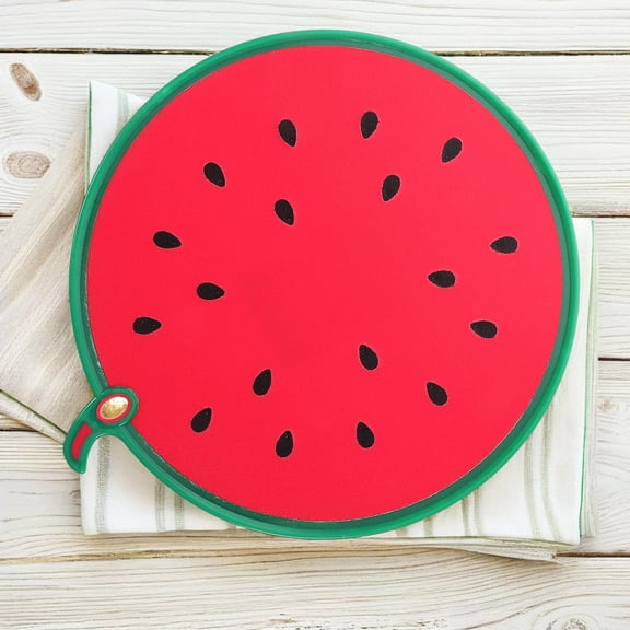 Luxshiny Multi Purpose Watermelon Plastic Cutting Board Dishwasher Safe with Handle