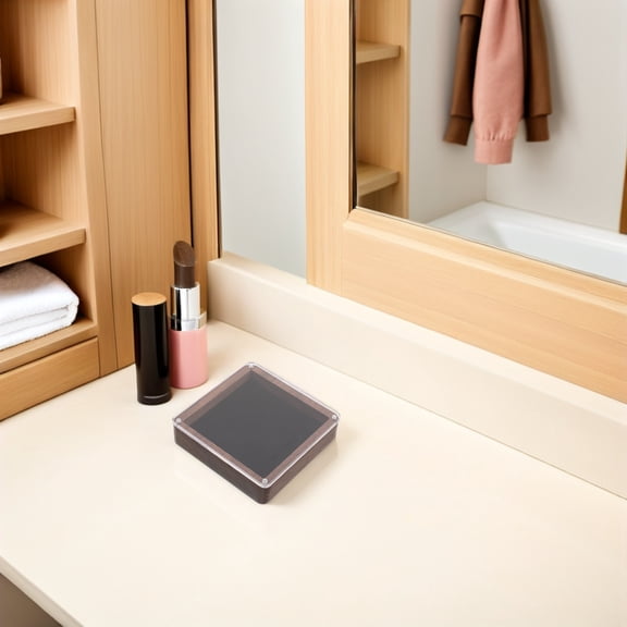 Luxshiny Multi Use Medal Storage Box in Walnut Wood with Clear Lid for Award and Badge Presentation