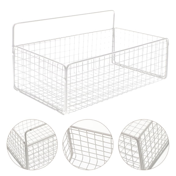 Luxshiny Multi Use White Cabinet Door Basket Organizer for Household Storage and Daily Items
