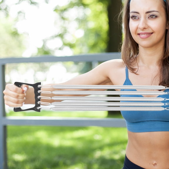 Luxshiny Multifunctional Chest Exerciser with Plastic Handle Spring Fitness Tool