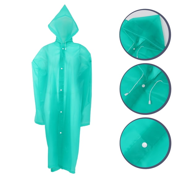Luxshiny Multifunctional Transparent Poncho Waterproof Portable Outdoor Rain Coat