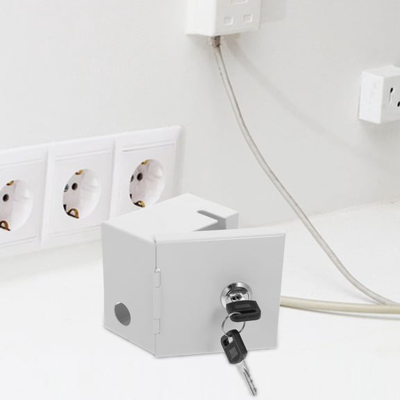 Luxshiny Multifunctional Weatherproof Outdoor Electrical Box in Light Grey with Locking Feature for Wall Outlets
