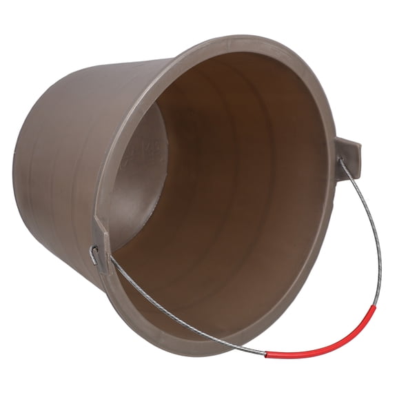 Luxshiny Multipurpose Plastic Bucket Dark Brown Concrete Bucket for Construction 1Pcs