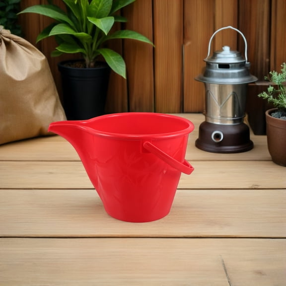 Luxshiny Multipurpose Red Plastic Bucket for Camping Fishing Garden Watering Needs