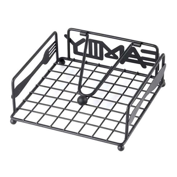 Luxshiny Weighted Arm Napkin Holder Flat Iron Design Prevents Napkins from Slipping, 1 Set for Kitchen and Dining