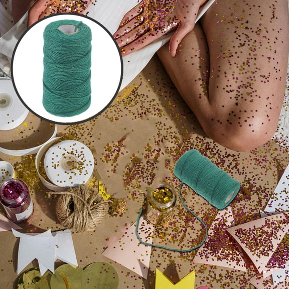 Luxshiny Heavy Duty Natural Jute Twine Green String Rope for Gardening, Crafting, Projects, and Wear Resistant