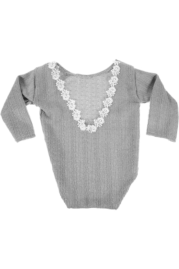 Newborn Girl Outfits for Photo Long Sleeve Romper Simple Design 1Set