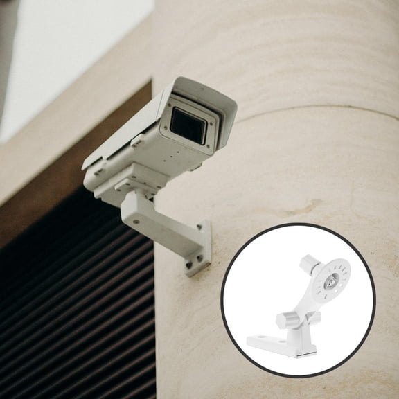 Luxshiny No Drilling White Camera Wall Mount Bracket with Adjustable Monitor Holder