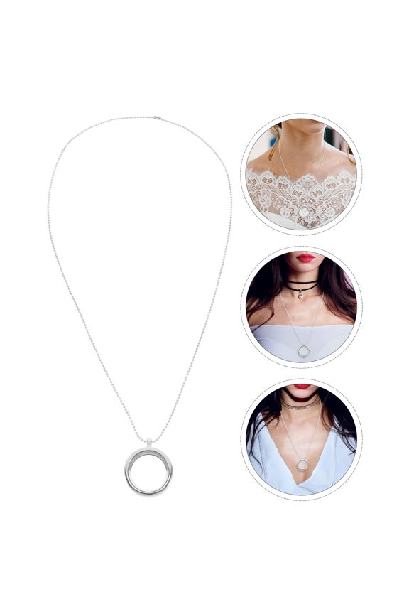 Luxshiny Non Allergic Glass Locket Pendant Necklace for DIY Memory Jewelry Decoration