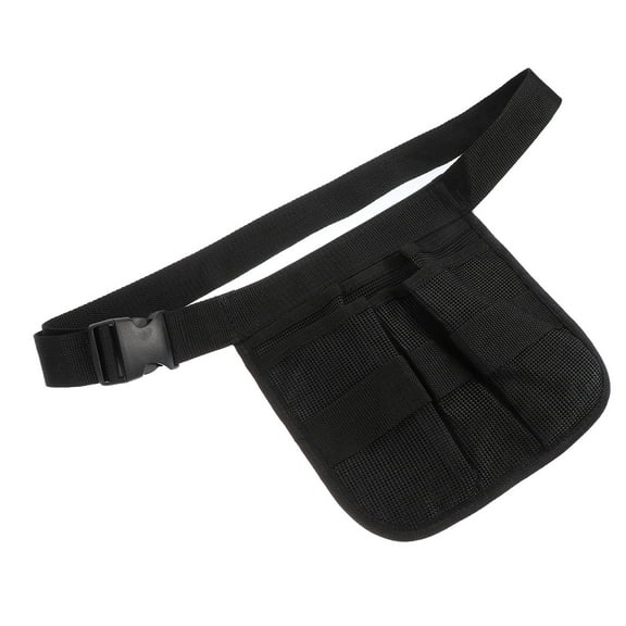 Luxshiny Nursing Kit Kit Black Cloth Medical Tool Storage Multiple Compartments 1Set