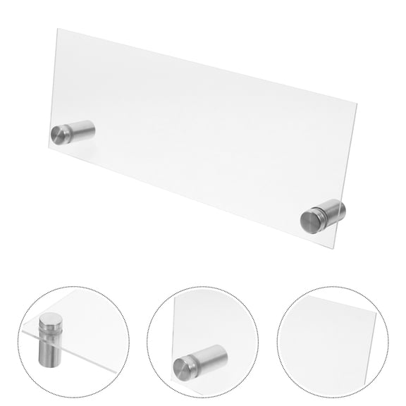 Luxshiny Office Desk Name Plate Transparent Acrylic with Smooth Surface and Practical Design