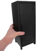 Luxshiny Lockable Metal Office Storage Cabinet Small Vertical Locker with Keys, Black for