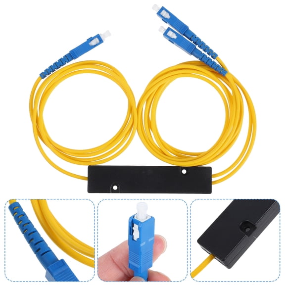 Luxshiny Optical Splitter Fused 1Pcs Yellow PVC for Optimal Use