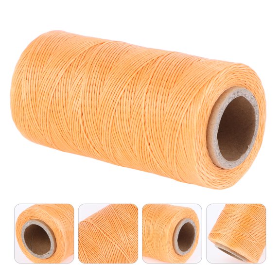 Luxshiny Orange Waxed Line Sewing Thread for Durable Hand Stitching Craft DIY Projects