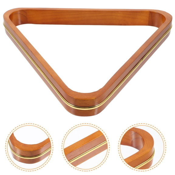 Luxshiny Orange Wood Billiard Triangle Rack Stable Durable Pool Table Net Frame for Home Use