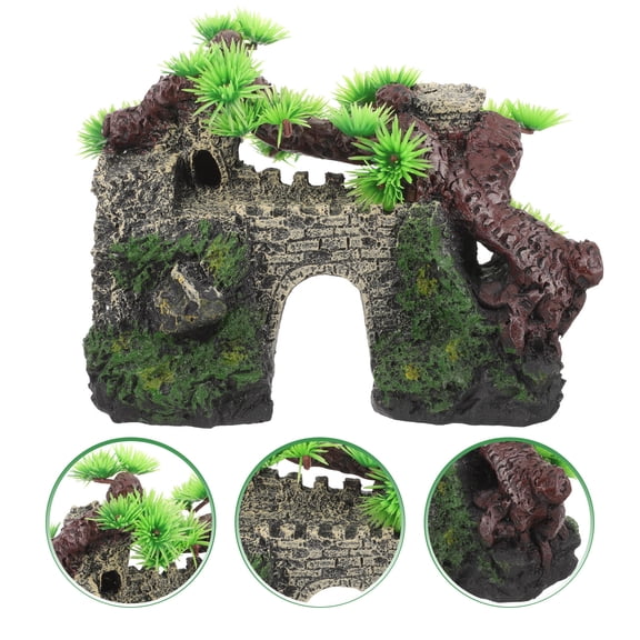 Luxshiny Aquarium Castle Decorations Aquarium Decoration Multi Decorative Piece Home Interior 1Pack