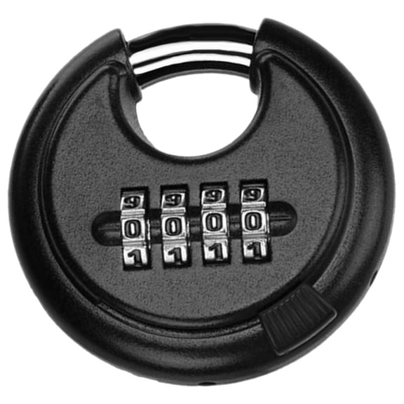 Luxshiny Outdoor Padlock Black Stainless Steel Combination Lock for Home Garage and Fence
