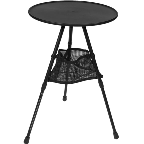 Luxshiny Stable 2-Gear Adjustable Black Aluminum Camping Table for Outdoor Fun