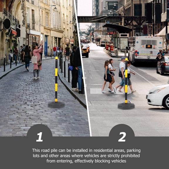 Luxshiny Outdoor Warning Column Yellow Elastic Road Barrier for Effective Traffic Safety
