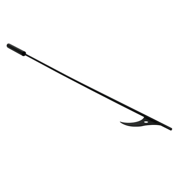 Luxshiny Black Steel Fire Pit Poker for Outdoor and Indoor Use with Portable Comfortable Handle