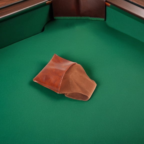 Luxshiny Brown PU Snooker Cue Chalk Bag for Pool with Quick Refill Feature and Wear-Resistant Material