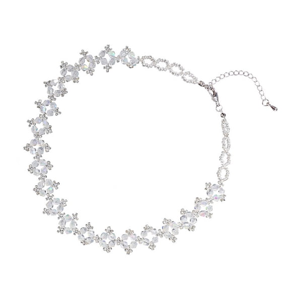 Luxshiny Party Necklaces Women Necklace Pendant White Alloy 1Pack Fashion Choker for Jewelry