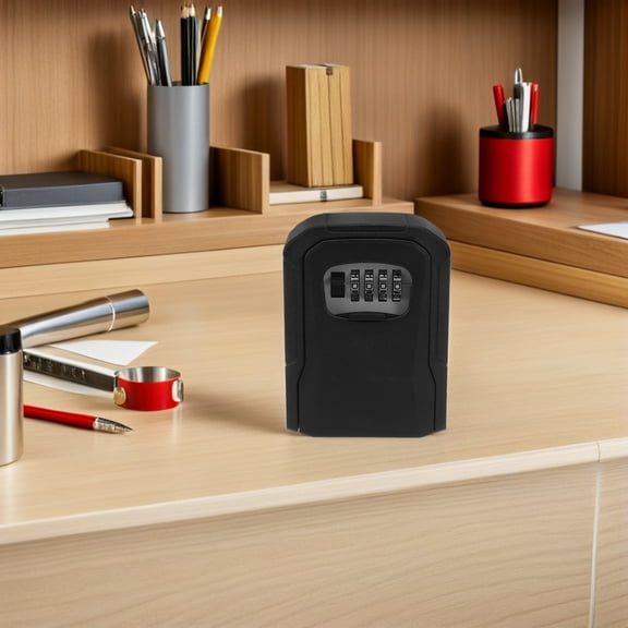 Luxshiny Password Lock Box Storage Case with Combination Lock Aluminum Alloy Black