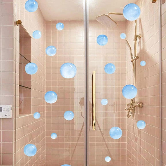 LITINKIMI PVC Bubbles Wall Decal Sky-Blue Easy DIY Decoration for Rooms