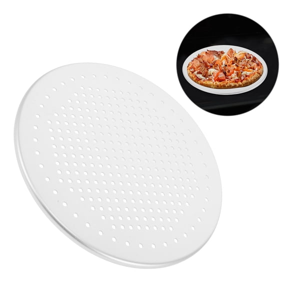 Luxshiny Perforated Metal Pizza Baking Pan Screen for Oven Grill Suitable for Home and Outdoor Cooking