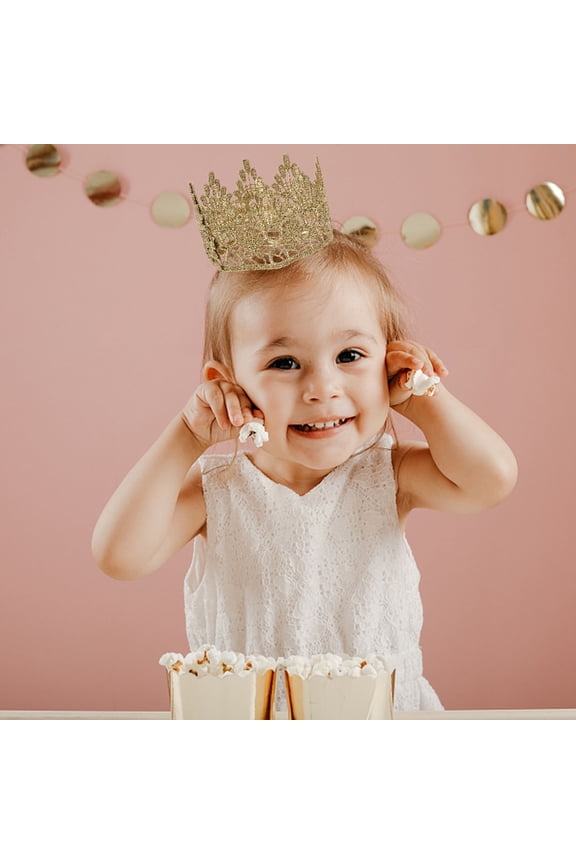 Photo Props Baby Crown Headband Golden Fabric 1Pcs