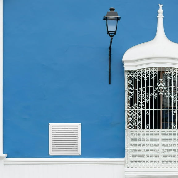 Luxshiny Plastic Air Conditioner Vent Grille in White for Wall Ceiling and Floor Installation