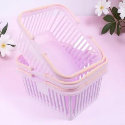 Luxshiny 3Pcs Lavender Storage Baskets for Organizing with Firm Handles Easy to Carry