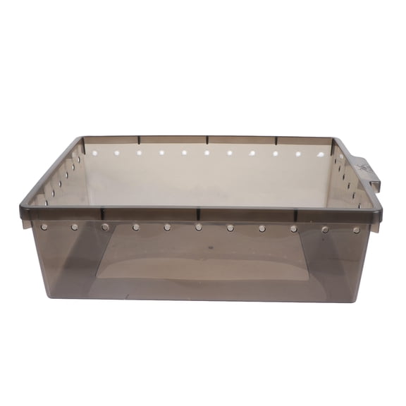 Luxshiny Sturdy Black Plastic Reptile Feeding Box for Home Use with Clear Display and Ventilation