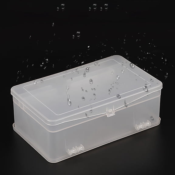 Luxshiny Plastic Nail Tools Holder Double Layer Transparent Organizer Box for Home Storage