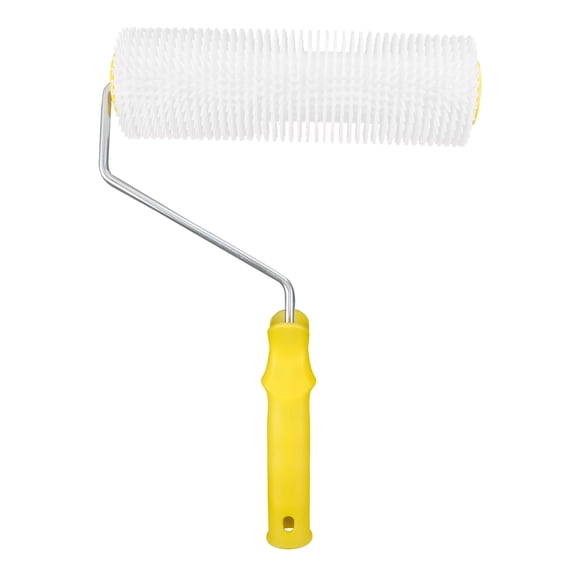 Luxshiny Plastic Screed Spiked Roller Brush for Epoxy Floor Paint with Easy Hold Handle