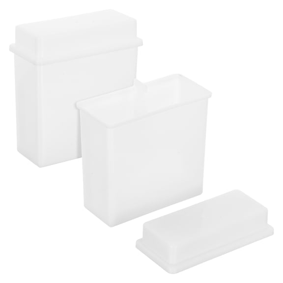 Luxshiny Plastic Staining Rack White Coplin Jars for Laboratory Use 2Pcs
