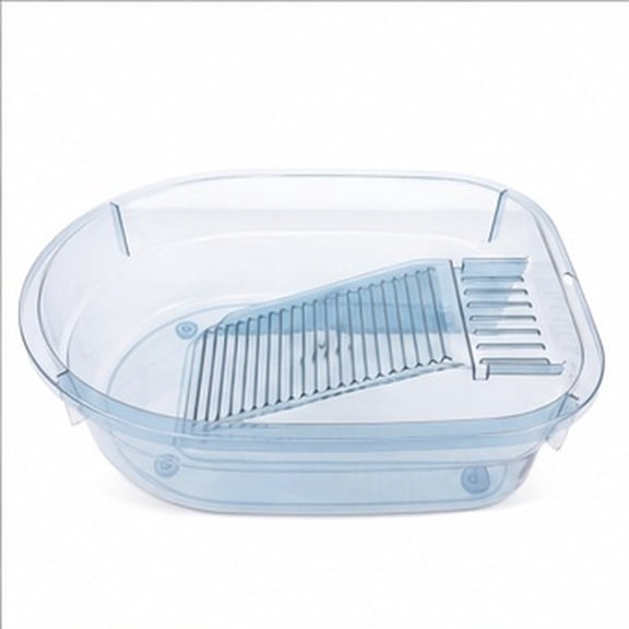 Luxshiny Durable Plastic Washboard Basin for Clothes Hand Washing in Sky Blue for Home