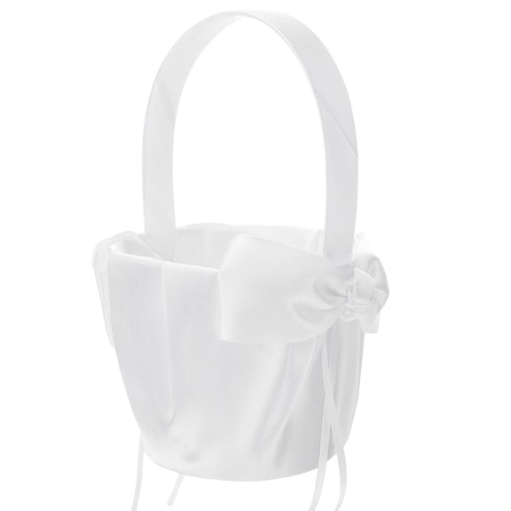 Luxshiny Round Handle Plastic Wedding Flower Container for Couples, Decorative Vase 1 Set