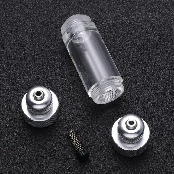 Luxshiny Plated Silver Co2 Bubble Counter for Aquarium Easy Install Double Head Diffuser with Nut Locking
