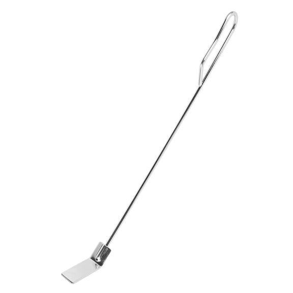 Luxshiny Plated Silver Metal Rake for Fireplace Durable Hand Forged Bbq Ash Cleaning Tool with Portable Handle