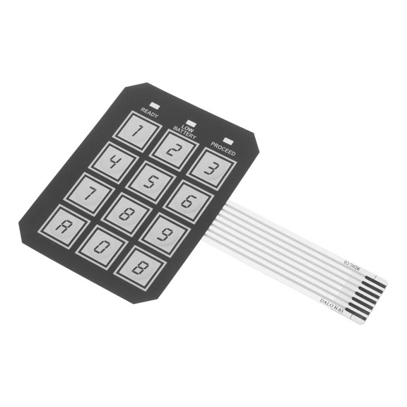Luxshiny Plated Silver Safe Lock Keypad Replacement Panel 12 Button Password Input for File Drawer